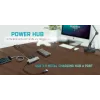 Hub USB i-tec Metal Superspeed USB 3.0 4 portas 5000 Mbit/s cinzento