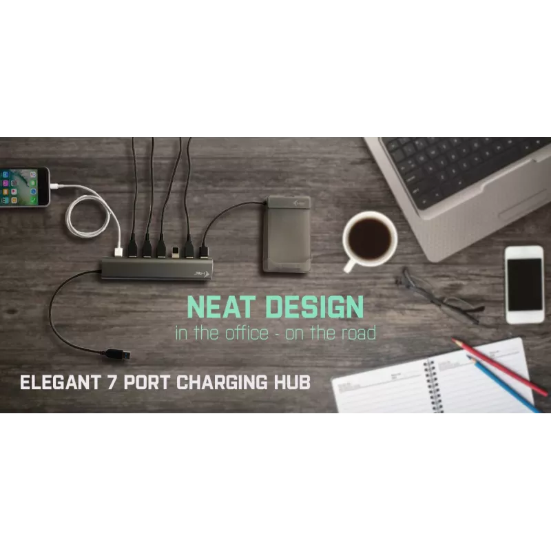 Hub USB 3.0 7 portas i-tec Metal Superspeed