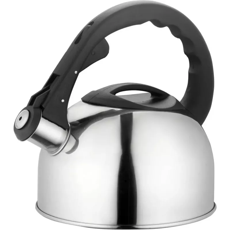 Lamart Lumier LT 7004 chaleira com apito para fogão, 2 l, aço inoxidável, compatível com indução e gás, Inox