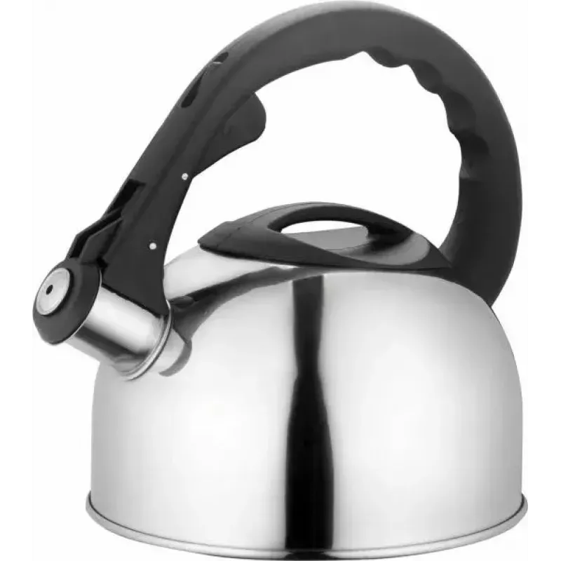 Lamart Lumier LT 7004 chaleira com apito para fogão, 2 l, aço inoxidável, compatível com indução e gás, Inox