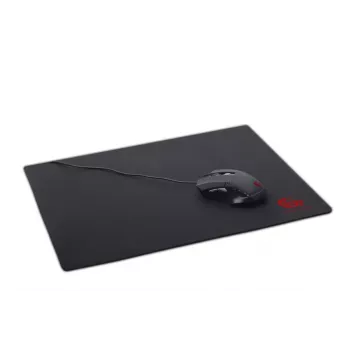 Tapete de rato gaming GEMBIRD MP-GAME-S — 250×200 mm, 3 mm, preto, tecido/borracha com apoio de pulso
