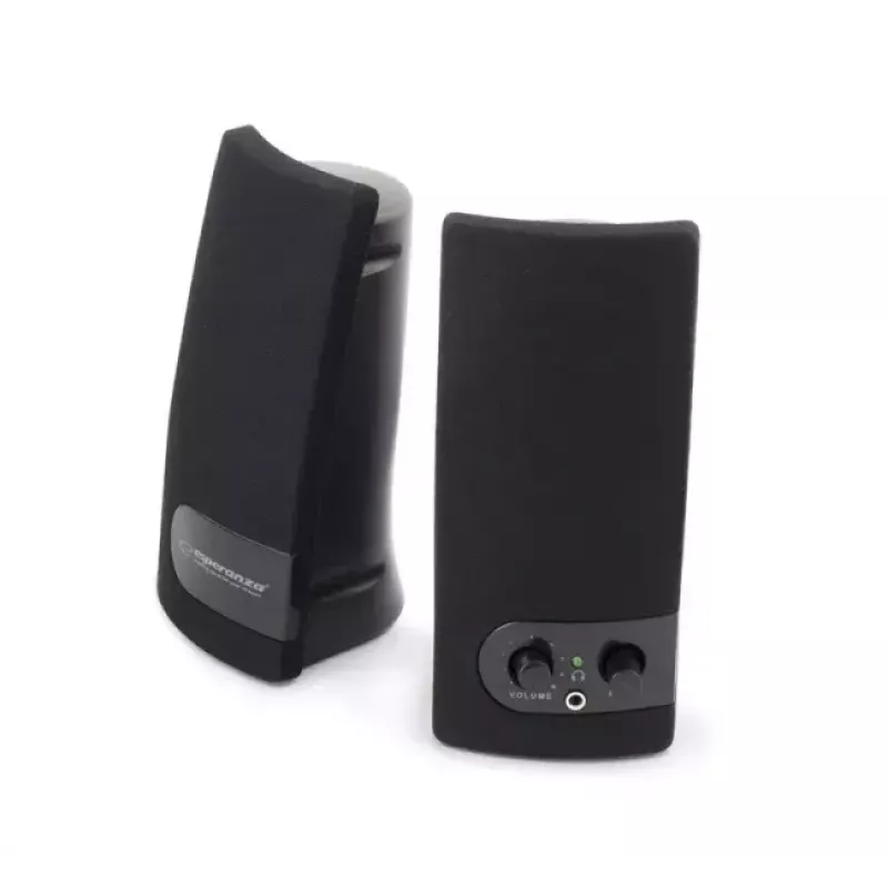 Altifalante de 2 vias ESPERANZA EP119, 2.0 canais, 6 W RMS, 4 Ω, com fios, 3,5 mm e USB, instalação em mesa