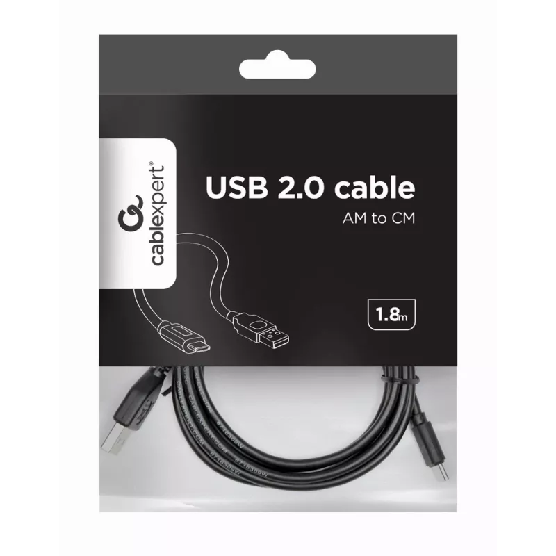 Cabo GEMBIRD USB 2.0 AM para Type-C (AM/CM) - 2,0 m