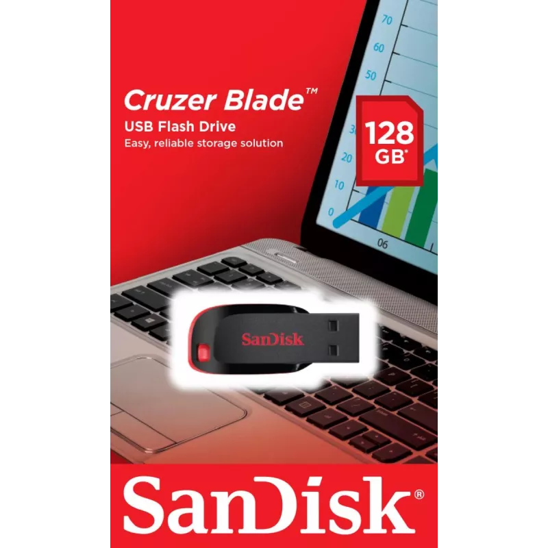 WESTERN DIGITAL SanDisk Cruzer Blade - 128 GB Pen USB - USB 2.0