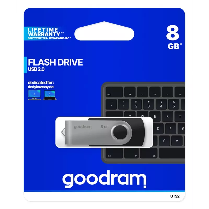 Pen USB Goodram UTS2 8 GB USB Type-A 2.0 preto
