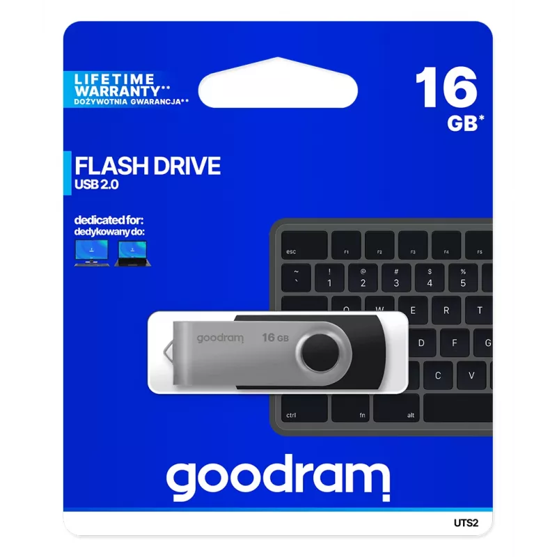 Pen USB Goodram UTS2 16 GB USB Type-A 2.0 preto