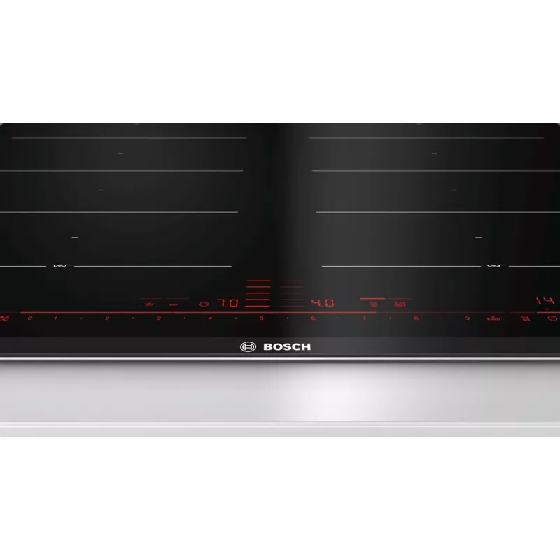 Placa de cozinha Bosch PXX675DC1E preto, aço inoxidável encastrar placa de indução 4 zona(s)