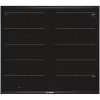 Placa de cozinha Bosch PXX675DC1E preto, aço inoxidável encastrar placa de indução 4 zona(s)