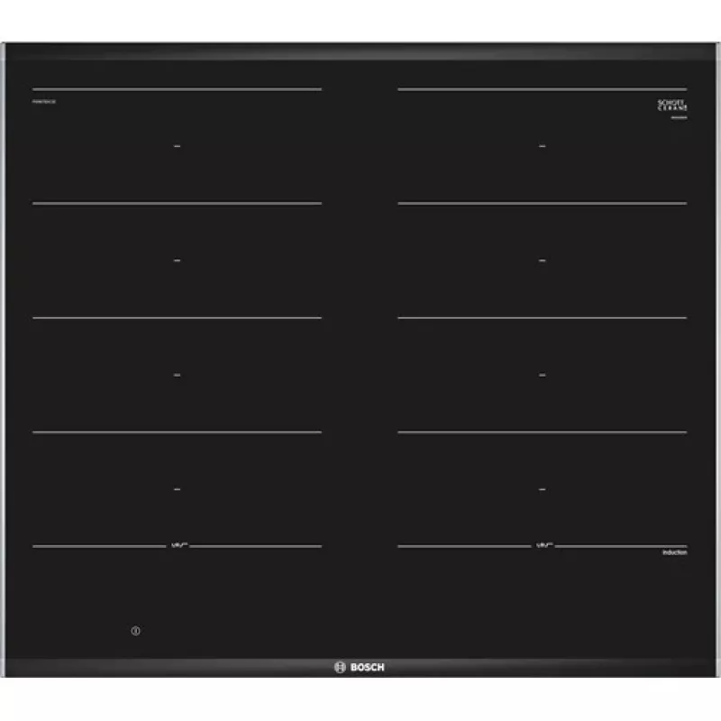 Placa de cozinha Bosch PXX675DC1E preto, aço inoxidável encastrar placa de indução 4 zona(s)