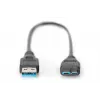 Cabo DIGITUS USB 3.0 USB A - Micro USB B (ak-300117-003-s)