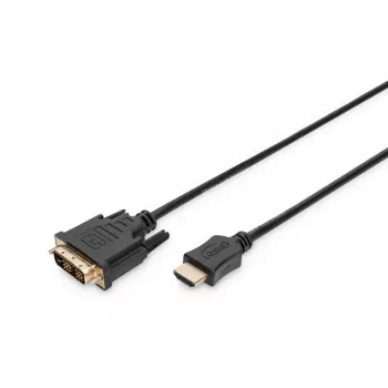 Cabo adaptador HDMI DIGITUS ASSMANN, Type-A-DVI(18+1) M/M, 2 m Full HD preto