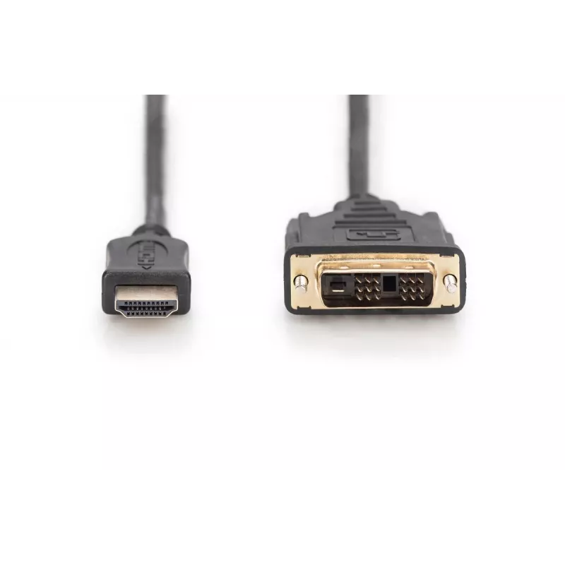 Cabo adaptador HDMI DIGITUS ASSMANN, Type-A-DVI(18+1) M/M, 2 m Full HD preto