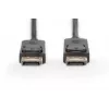 Cabo de ligação DisplayPort DIGITUS DP M/M 2 m com interlock DP Ultra HD 4K preto