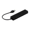 Hub USB 3.0 fino i-tec Advance 3 portas adaptador Gigabit Ethernet preto