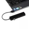 Hub USB 3.0 fino i-tec Advance 3 portas adaptador Gigabit Ethernet preto