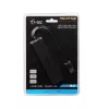 Hub USB 3.0 fino i-tec Advance 3 portas adaptador Gigabit Ethernet preto