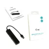 Hub USB 3.0 fino i-tec Advance 3 portas adaptador Gigabit Ethernet preto