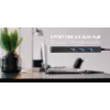 Hub USB 3.0 fino i-tec Advance 3 portas adaptador Gigabit Ethernet preto