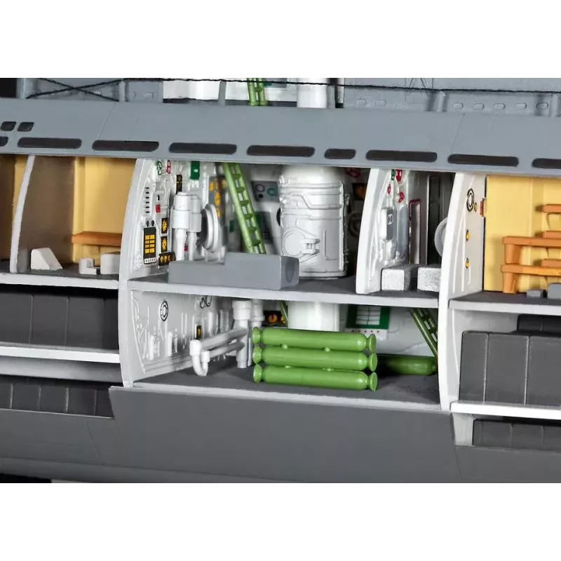 Modelo de submarino Revell Submarino Tipo XXI U 2540 & Interieur
