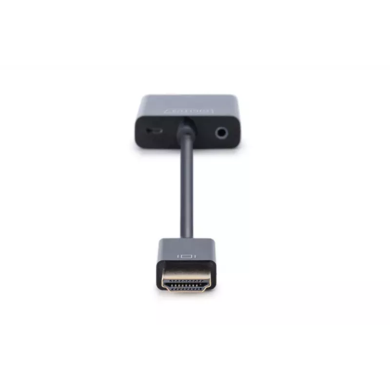 Adaptador conversor DIGITUS HDMI para VGA Type-A - conector VGA (D-Sub), conector fêmea de áudio de 3,5 mm, preto