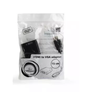 Cabo adaptador GEMBIRD HDMI para VGA, conector único preto