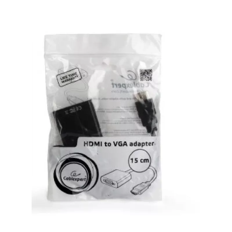 Cabo adaptador GEMBIRD HDMI para VGA, conector único preto