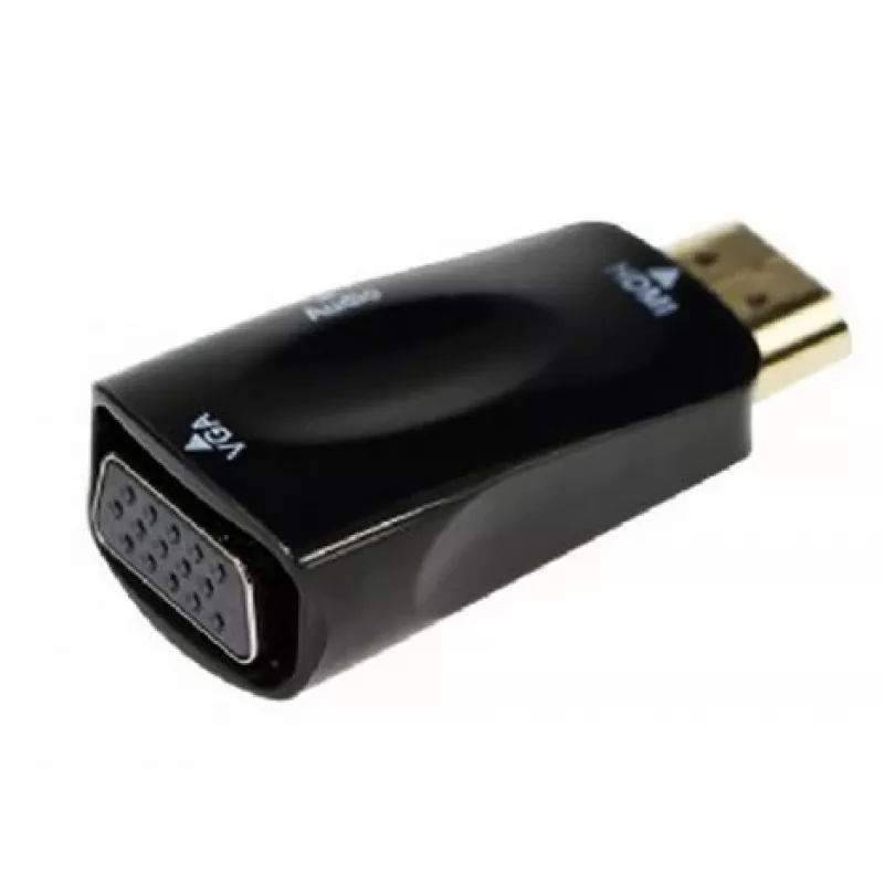 Gembird A-HDMI-VGA-02 cabo adaptador VGA D-Sub preto