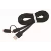 Cabo combinado de carregamento GEMBIRD USB para Apple Lightning e Micro-USB 1m - preto