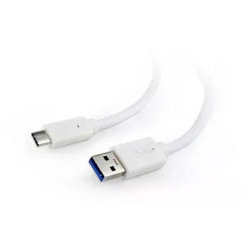 Cabo GEMBIRD USB 3.0 AM para Type-C (AM/CM) 1 m - branco