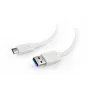 Cabo GEMBIRD USB 3.0 AM para Type-C (AM/CM) 1 m - branco