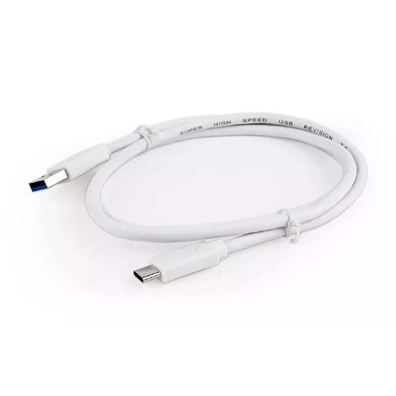 Cabo GEMBIRD USB 3.0 AM para Type-C (AM/CM) 1 m - branco