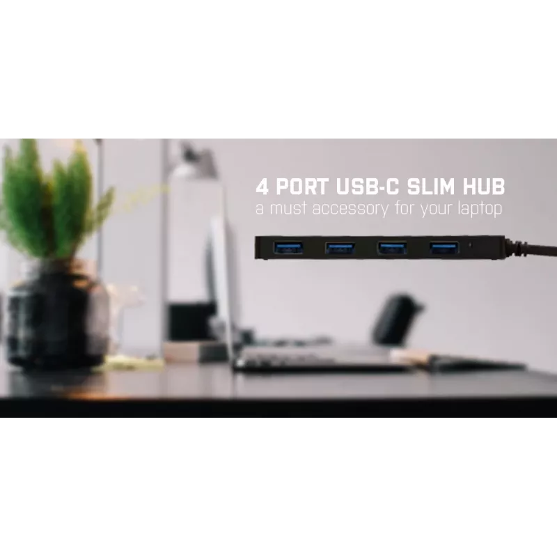 Hub passivo USB-C slim i-tec Advance 4 portas