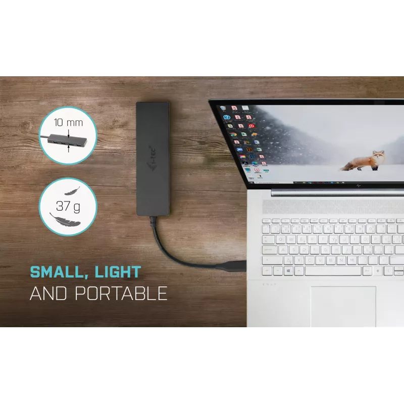 Hub passivo USB-C slim i-tec Advance 4 portas