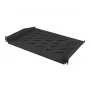 Lanberg AK-1008-B prateleira fixa 1U para armários de 19 polegadas (482,6 mm), 483x315 mm, para armários com 450/600/800/1000 mm de profundidade, máx. 25 kg, preta RAL 9004