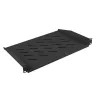 Lanberg AK-1008-B prateleira fixa 1U para armários de 19 polegadas (482,6 mm), 483x315 mm, para armários com 450/600/800/1000 mm de profundidade, máx. 25 kg, preta RAL 9004
