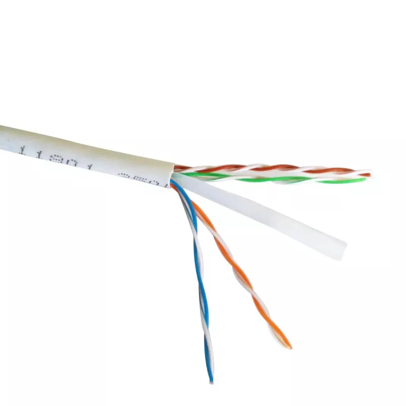 Cabo de rede Gembird Cat6 U/UTP PP6U-0.5M, 0,5 m, ficha RJ-45 macho para ficha RJ-45 macho, branco, AWG24