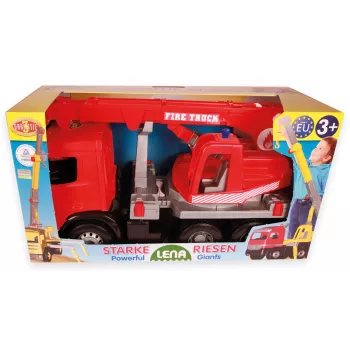 LENA GIGA TRUCKS Camião de bombeiros com grua Arocs, modelo de camião com grua, 3 ano(s), preto, cinzento, vermelho