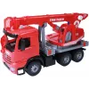 LENA GIGA TRUCKS Camião de bombeiros com grua Arocs, modelo de camião com grua, 3 ano(s), preto, cinzento, vermelho
