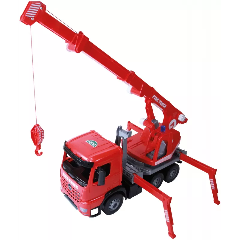 LENA GIGA TRUCKS Camião de bombeiros com grua Arocs, modelo de camião com grua, 3 ano(s), preto, cinzento, vermelho