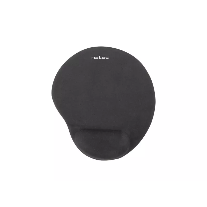 Tapete de rato NATEC Marmot preto com apoio de pulso em gel, superfície de tecido 245×225×22 mm