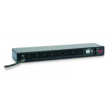 APC NetShelter Switched Rack PDU, 1U, 1PH, 2,3 kW 230 V 10 A ou 2,5 kW 208 V 12 A, 8 saídas C13, cabo C14
