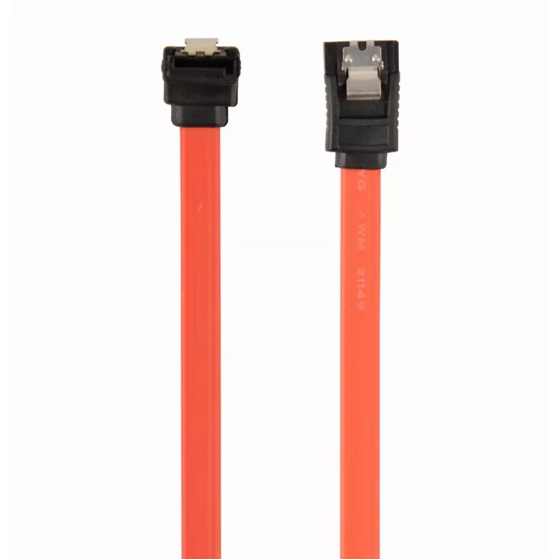 Cabo de dados GEMBIRD SATA III com conector angular de 90 graus, 50 cm – clipes metálicos