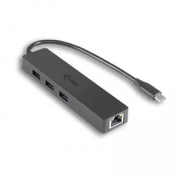 i-tec Advance USB-C hub passivo fino 3 portas + adaptador Gigabit Ethernet