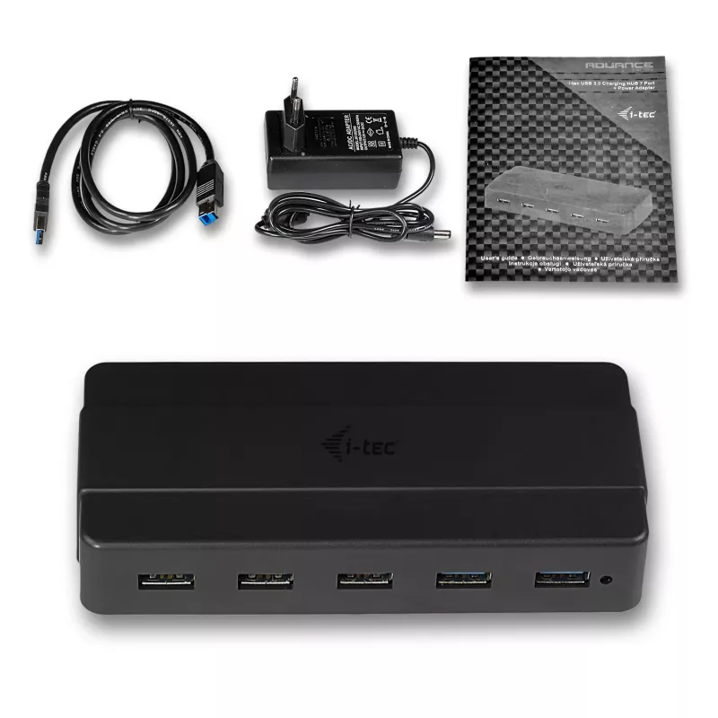 i-tec USB 3.0 Charging HUB 7 portas fonte de alimentação USB 3.2 Gen 1 Type-B