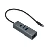 i-tec Metal USB-C HUB 3 portas + adaptador Gigabit Ethernet