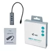 i-tec Metal USB-C HUB 3 portas + adaptador Gigabit Ethernet