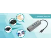 i-tec Metal USB-C HUB 3 portas + adaptador Gigabit Ethernet