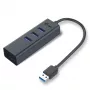 i-tec Metal USB 3.0 HUB 3 portas + adaptador Gigabit Ethernet