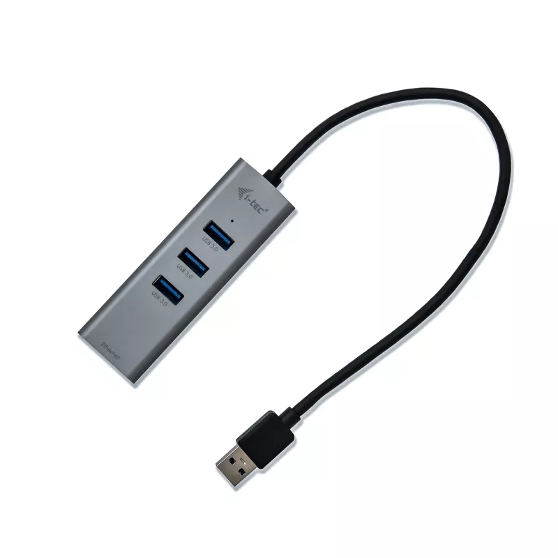 i-tec Metal USB 3.0 HUB 3 portas + adaptador Gigabit Ethernet