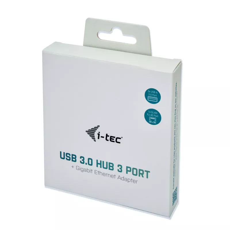 i-tec Metal USB 3.0 HUB 3 portas + adaptador Gigabit Ethernet